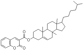 CAS#: 196091-78-8， 8,10,13-Trimethyl-17-(5-Methylhexyl)-2,3,4,7,8,9,10,11,12,13,14,15,16,17-Tetradecahydro-1H-Cyclopenta[a]Phenanthren-3-Yl 2-Oxo-2H-Chromene-3-Carboxylate