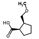 CAS#: 196492-74-7， (1R,2S)-2-(Methoxymethyl)Cyclopentanecarboxylic Acid