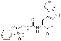 structure of CAS# 197245-27-5, N-{[(1,1-Dioxido-1-Benzothiophen-2-Yl)Methoxy]Carbonyl}-L-Tryptophan;(2S)-2-{[<wbr>(1,1-diox<wbr>obenzo[d]<wbr>thiol-2-y<wbr>l)methoxy<wbr>]carbonyl<wbr>amino}-3-<wbr>indol-3-y<wbr>lpropanoi<wbr>c acid;Bsmoc-Trp-OH;N-(Benzo[b]thiophenesulfone-2-methoxycarbonyl)-L-tryptophan