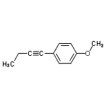 structure of CAS# 197250-99-0, 1-(1-Butyn-1-Yl)-4-Methoxybenzene;1-(but-1-yn-1-yl)-4-methoxybenzene;BENZENE,1-(1-BUTYN-1-YL)-4-METHOXY-