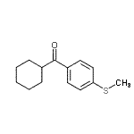structure of CAS# 197439-30-8, Cyclohexyl[4-(Methylsulfanyl)Phenyl]Methanone;Cyclohexyl 4-thiomethylphenyl ketone;MFCD03841349