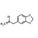 structure of CAS# 197805-26-8, 5-(2-Bromo-2-Propen-1-Yl)-1,3-Benzodioxole;2-Bromo-3-[(3,4-Methylenedioxy)phenyl]-1-propene;2-Bromo-3-[3,4-(methylenedioxy)phenyl]-1-propene