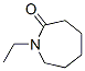 structure of CAS# 19797-08-1, 1-Ethylhexahydro-2H-Azepine-2-One;1-Ethyl-2-Azepanone;Hexahydro-1-Ethyl-2H-Azepin-2-One;N-Ethyl-Epsilon-Caprolactam