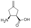 structure of CAS# 198022-65-0, (1R,2S)-2-Amino-4-Methylidenecyclopentane-1-Carboxylic Acid;(1R,2S)-2-Amino-4-Methylene-Cyclopentane-1-Carboxylic Acid;(1R,2S)-2-Amino-4-Methylene-1-Cyclopentanecarboxylic Acid;(1R,2S)-2-Amino-4-Methylidene-Cyclopentane-1-Carboxylic Acid