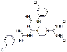 CAS#: 19803-65-7， N,N'-Bis((3-Chlorophenyl)Amidino)-1,4-Piperazinedicarboxamidine Dihydrochloride