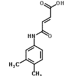 结构式 CAS# 198220-55-2, (2E)-4-[(3,4-二甲基苯基)氨基]-4-氧代-2-丁烯酸