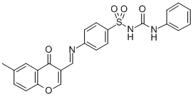 CAS#: 198649-72-8， 1-[4-[(6-Methyl-4-Oxochromen-3-Yl)Methylideneamino]Phenyl]Sulfonyl-3-Phenylurea