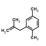 结构式 CAS# 198713-79-0, 1,4-二甲基-2-(2-甲基-2-丙烯-1-基)苯