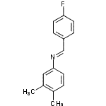 结构式 CAS# 198879-69-5, (E)-N-(3,4-二甲基苯基)-1-(4-氟苯基)甲亚胺