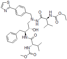 CAS#: 198904-04-0， Methyl N-[(2S)-1-[[(2S,3S)-4-[[[(2S)-2-(Ethoxycarbonylamino)-3-Methylbutanoyl]Amino]-[[4-(1,3-Thiazol-2-Yl)Phenyl]Methyl]Amino]-3-Hydroxy-1-Phenylbutan-2-Yl]Amino]-3-Methyl-1-Oxobutan-2-Yl]Carbamate
