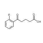 structure of CAS# 199664-70-5, 5-(2-Fluorophenyl)-5-Oxopentanoic Acid;5-(2-Fluorophenyl)-5-oxovaleric acid;MFCD01320116