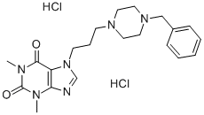 CAS 登录号：19971-75-6， 7-(3-(4-苄基-1-哌嗪基)丙基)-茶碱二盐酸盐