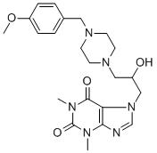 CAS#: 19972-00-0， 7-[2-Hydroxy-3-[4-(4-methoxybenzyl)piperazin-1-yl]propyl]-1,3-dimethyl-xanthine