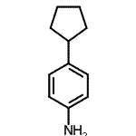 structure of CAS# 20029-53-2, 4-Cyclopentylaniline;4-cyclopentylaniline;4-cyclopentylbenzenamine