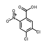 structure of CAS# 2011-09-8, 4,5-Dichloro-2-Nitrobenzoic Acid;4,5-Dichloro-2-nitrobenzoic acid;Benzoic acid, 4,5-dichloro-2-nitro-
