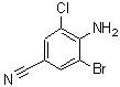结构式 CAS# 201857-39-8, 4-氨基-3-溴-5-氯-苯甲腈