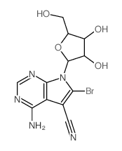 CAS 登录号：20201-55-2， (S)-4-氨基-6-溴-7-((3R,4S,5R)-3,4-二羟基-5-羟基甲基-四氢-呋喃-2-基)-7,7alpha-二氢-4aH-吡咯并[2,3-d]嘧啶-5-甲腈