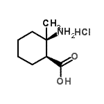 structure of CAS# 202921-88-8, (1S,2R)-2-Amino-2-methylcyclohexanecarboxylic acid hydrochloride (1:1);cis-2-Amino-2-methylcyclohexanecarboxylic acid hydrochloride;CIS-2-AMINO-2-METHYL-CYCLOHEXANECARBOXYLICACIDHYDROCHLORIDE;30254_FLUKA