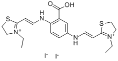 CAS#: 20328-87-4， 2,2'-[(2-Carboxy-p-Phenylene)Bis(Iminovinylene)]Bis[3-Ethyl-4,5-Dihydrothiazolium] Diiodide