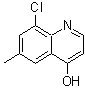 结构式 CAS# 203626-40-8, 8-氯-6-甲基-4-喹啉醇