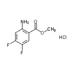 CAS 登录号：20372-65-0， 甲基2-氨基-4,5-二氟苯甲酸酯盐酸盐(1:1)