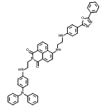CAS#: 203871-17-4， 2-[2-[4-(N-Phenylanilino)Anilino]Ethyl]-6-[2-[4-(5-Phenyl-1,3,4-Oxadiazol-2-Yl)Anilino]Ethylamino]Benzo[de]Isoquinoline-1,3-Dione