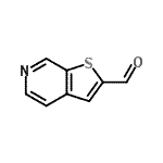 structure of CAS# 203922-18-3, Thieno[2,3-c]Pyridine-2-Carbaldehyde;MFCD11052828;Thieno[2,3-c]pyridine-2-carbaldehyde
