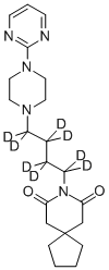 CAS#: 204395-49-3， 8-[4-[4-(2-Pyrimidinyl)-1-Piperazinyl]Butyl-1,1,2,2,3,3,4,4-D8]-8-Azaspiro[4.5]Decane-7,9-Dione