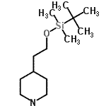 CAS#: 204580-44-9， 4-(2-{[Dimethyl(2-Methyl-2-Propanyl)Silyl]Oxy}Ethyl)Piperidine