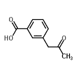 structure of CAS# 205927-63-5, 3-Acetonylbenzoic Acid;3-(2-Oxopropyl)benzoic acid;MFCD00238552