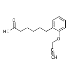 structure of CAS# 206052-01-9, 6-[2-(2-Propyn-1-Yloxy)Phenyl]Hexanoic Acid;2-(2-propynyloxy)-benzenehexanoic acid;PPOH