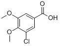 structure of CAS# 20624-87-7, 3-Chloro-4,5-Dimethoxybenzoic Acid;3-Chloro-4,5-Dimethoxy-Benzoate;Zinc01677698