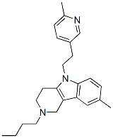 CAS#: 20674-95-7， 2,3,4,5-Tetrahydro-2-Butyl-8-Methyl-5-[2-(6-Methyl-3-Pyridyl)Ethyl]-1H-Pyrido[4,3-b]Indole