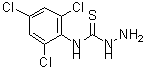 structure of CAS# 206761-89-9, N-(2,4,6-Trichlorophenyl)Hydrazinecarbothioamide;4-(2,4,6-Trichlorophenyl)-3-thiosemicarbazide;HYDRAZINECARBOTHIOAMIDE,N-(2,4,6-TRICHLOROPHENYL)-;hydrazino[(2,4,6-trichlorophenyl)amino]methane-1-thione