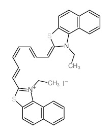 CAS 登录号：20682-18-2， 3,3'-二乙基-4,5,4',5'-二苯并硫杂三碳菁碘化物