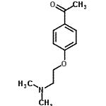 结构式 CAS# 2079-49-4, 1-{4-[2-(二甲基氨基)乙氧基]苯基}乙酮