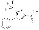 structure of CAS# 208108-76-3, 4-Phenyl-5-(Trifluoromethyl)-2-Thiophenecarboxylic Acid;4-Phenyl-<wbr>5-(triflu<wbr>oromethyl<wbr>)-2-theno<wbr>ic acid, <wbr>5-Carboxy<wbr>-3-phenyl<wbr>-2-(trifl<wbr>uoromethy<wbr>l)thiophe<wbr>ne;4-Phenyl-5-(trifluoromethyl)thiophene-2-carboxylic acid;4-Phenyl-5-(trifluoromethyl)-thiophene-2-carboxylic acid