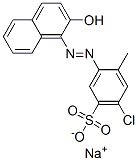结构式 CAS# 2092-56-0, 5-氯-2-[2-(2-羟基-1-萘基)偶氮]-4-甲基-苯磺酸钠盐(1:1)