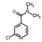 structure of CAS# 209262-63-5, 2-Chloro-N,N-Dimethylisonicotinamide;2-Chloro-N,N-dimethyl-4-pyridinecarboxamide;2-chloro-N,N-dimethylpyridine-4-carboxamide;MFCD03411707