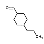 结构式 CAS# 209735-40-0, 4-丙基环己烷甲醛