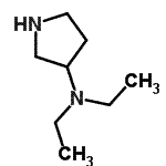 structure of CAS# 20984-81-0, N,N-Diethyl-3-Pyrrolidinamine;3-(Diethylamino)pyrrolidine;3-Diethylaminopyrrolidine;MFCD02184351