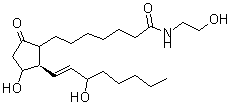 结构式 CAS# 210976-81-1, (8Xi,13E)-11,15-二羟基-N-(2-羟基乙基)-9-氧代前列腺-13-烯-1-酰胺