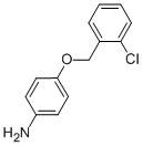structure of CAS# 21116-13-2, 4-[(2-Chlorobenzyl)Oxy]Aniline;[4-(2-Chlorobenzyl)Oxyphenyl]Amine;4-(2-Chloro-Benzyloxy)-Phenylamine;Bas 15188561