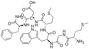 CAS 登录号：21163-42-8， (3S)-3-[[(2S)-2-[[(2S)-2-[[2-[[(2S)-2-氨基-4-甲硫基-丁酰基]氨基]乙酰基]氨基]-3-(1H-吲哚-3-基)丙酰]氨基]-4-甲硫基-丁酰基]氨基]-3-[[(1S)-1-氨基甲酰-2-苯基-乙基]氨基甲酰]丙酸