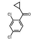 structure of CAS# 212139-17-8, Cyclopropyl(2,4-Dichlorophenyl)Methanone;Cyclopropyl 2,4-dichlorophenyl ketone
