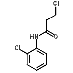 结构式 CAS# 21261-72-3, 3-氯-N-(2-氯苯基)丙酰胺