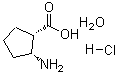 structure of CAS# 212755-84-5, (1S,2R)-2-Aminocyclopentanecarboxylic Acid Hydrochloride Hydrate;(1S,2R)-2-Aminocyclopentancarbonsäurehydrochloridhydrat;(1S,2R)-2<wbr>-Aminocyc<wbr>lopentane<wbr>carboxyli<wbr>c acid hy<wbr>drochlori<wbr>de hydrate;Acide (1S<wbr>,2R)-2-am<wbr>inocyclop<wbr>entanecar<wbr>boxylique<wbr>, chlorhy<wbr>drate, hy<wbr>drate