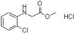 结构式 CAS# 213018-92-9, N-(2-氯苯基)甘氨酸甲酯盐酸盐(1:1)