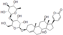 CAS#: 21305-13-5， 3beta-[(4-O-beta-D-Glucopyranosyl-6-Deoxy-alpha-L-Mannopyranosyl)Oxy]-12beta,14-Dihydroxybufa-4,20,22-Trienolide