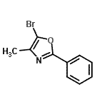 结构式 CAS# 21354-98-3, 5-溴-4-甲基-2-苯基-1,3-恶唑
